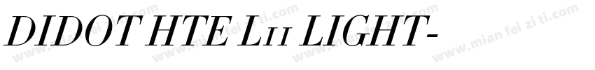 DIDOT HTE L11 LIGHT字体转换